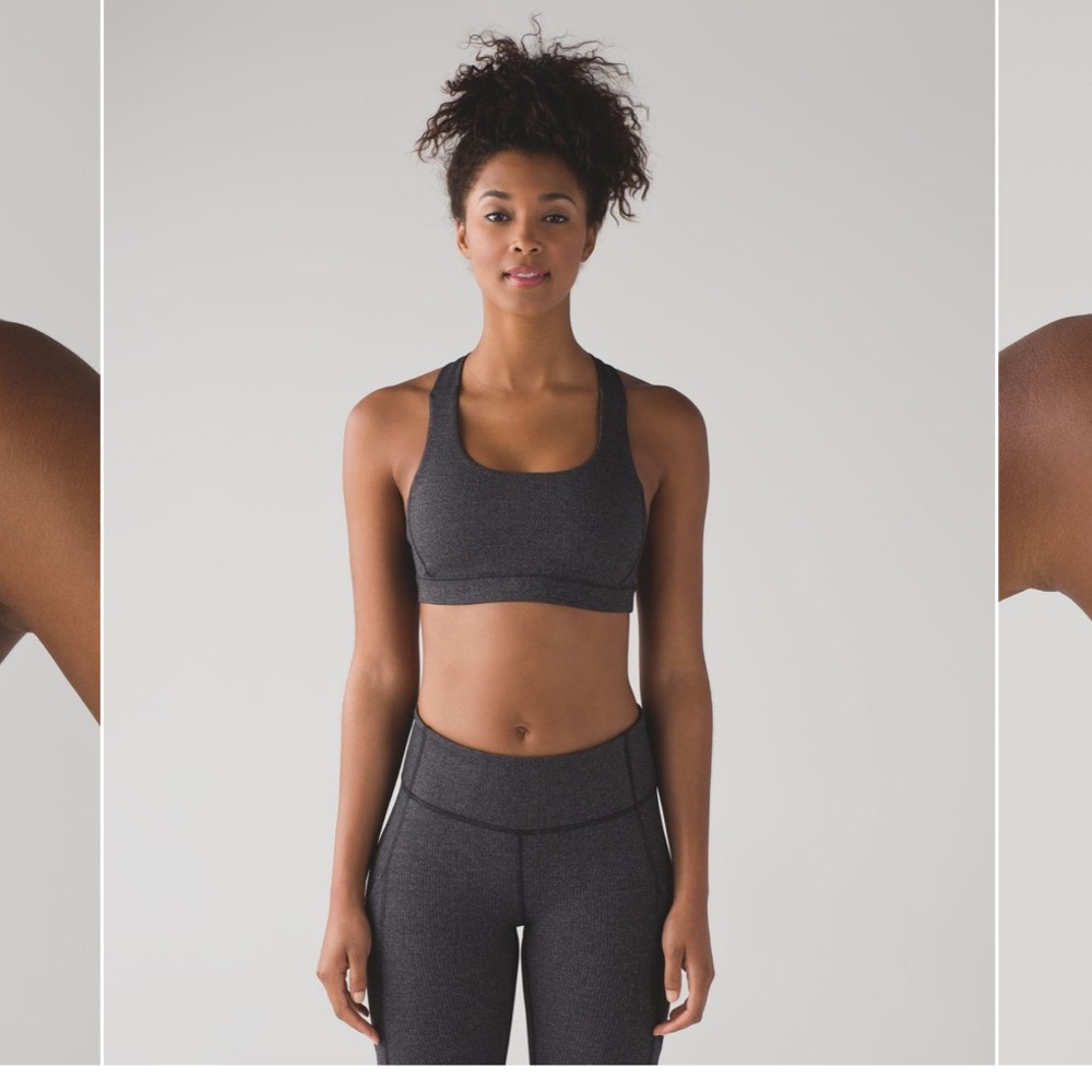 Lululemon Charcoal Fast Lane Bra